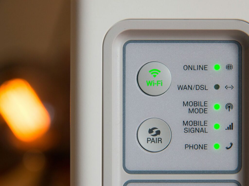 Close-up of Wi-Fi router